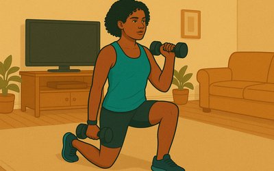 cartoon of a person exercising